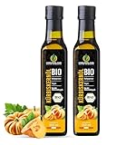 Kräuterland BIO Kürbiskernöl 500ml - 2x 250ml Original steirisches Kürbisöl...