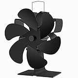 UZIMOO Kaminventilator ohne Strom - 6 Blättern Ofenventilator Ventilator für Kaminofen,...