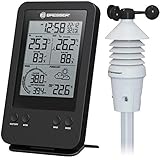 Bresser Wetterstation Funk mit Außensensor 3-in-1 Profi Windmesser mit Anzeige für...