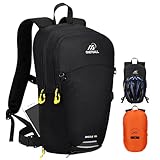 ONETOALL Fahrradrucksack 15L Wasserdicht, Diebstahlsicherer Wanderrucksack mit Helmnetz...