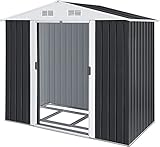 KESSER® - XL Metall Gerätehaus 4,2m³ mit Fundament | 182x118x186 cm| 2X Schiebetür &...