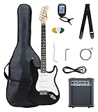 McGrey Rockit ST Komplettset E-Gitarre (8-teiliges Anfängerset mit Gitarre,...