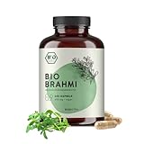 BIONUTRA® Brahmi Kapseln Bio (240 x 600 mg), hochdosiert, deutsche Herstellung,...