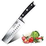 SHAN ZU Kochmesser Nakiri Küchenmesser Profi Messer Chefmesser 16.5 cm Allzweckmesser...