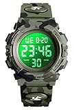 Digitaluhr für Jungen, wasserdichte Sport Uhr Kinder Uhren mit Wecker/Stoppuhr/12-24H,...