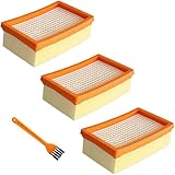 GIONAR 4 Pack Flachfaltenfilter für Kärcher Staubsauger WD4, WD5, WD6, MV4, MV5, MV6 -...