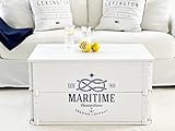 Uncle Joe´s Truhe Maritime Couchtisch Truhentisch im Vintage Shabby chic Style aus...