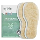 Hey Nature 2 Paar Lammwolle Einlegesohlen Kinder Winter/warme Schuheinlagen Winter Kinder....
