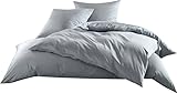 Mako-Satin Baumwollsatin Bettwäsche Uni einfarbig zum Kombinieren (Bettbezug 135 cm x 200...