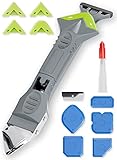 HOPINGA® PROFI Silikonentferner Werkzeug Set 5in1 Fugenkratzer Fugenmesser aus EDELSTAHL...