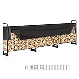 VEVOR Kaminholzregal Metall 386x36x117cm Brennholzregal Stahlrahmen Pulverbeschichtet...