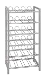 HAKU Möbel Flaschenregal alu, Metall - Maße: B 34 cm x H 72 cm x T 22 cm, Style: Modern