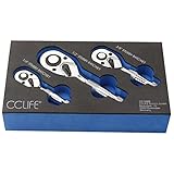 CCLIFE Mini Ratsche 3tlg Umschaltknarre Set 1/4' 3/8' 1/2' Feinverzahnte Knarre...