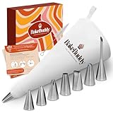 BakeBuddy Premium Spritzbeutel Set (11-teilig) - 35cm Baumwolle Spritzbeutel mit...