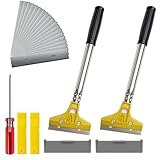 Tapetenentferner Set, 2 Stück Tapetenschaber mit 20 Ersatzklingen, Fensterschaber mit...