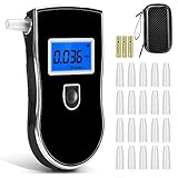 Alkoholtester, Professioneller Alkoholmessgeräte mit 20 Mundstücken, Digitalem Alkohol...