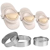 Winter Shore Dumpling Maker & Empanadas Maker Set mit Rundem Dough Cutter [3 Größen] -...