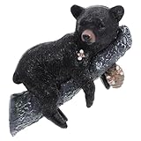 TOBBOMEY Gartentierfigur Harzbär Ornament Wetterfest Baumtierstatue Einzigartig...