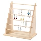 CHGCRAFT Abnehmbarer Schmuckhalter aus Holz, 6 Etagen, Schmuckständer für Schmuck,...