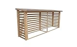 TIMBELA Holz Kaminholzregal M203 - Brennholzregal B450xL112xH199 cm/ 4m2 Holzhalter für...