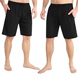 CityComfort Pyjama Shorts Herren, Kurze Schlafanzughose Herren mit Seitentaschen &...