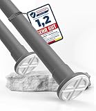 MEISENBERG Vorhangstange ohne Bohren 90-160cm, Grau, Ø 25 mm, Gardinenstange zum Klemmen...