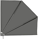 Royal Gardineer Balkonfächer zum Klemmen: Sichtschutz-Fächer für Balkon, 140 x 140 cm,...