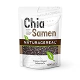 Naturacereal Chia Samen 1kg – Reich an Omega-3, Ballaststoffen & Quelle pflanzlichen...