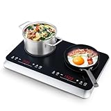 COOKTRON induktionskochfeld 2 platten, Doppel-induktionskochplatte 3500W, 10...