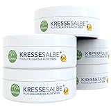 BIOVANA Kressesalbe Plus – Gesichtscreme/Altersflecken Creme (5 Tiegel je 100 ml) –...