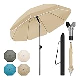 WOLTU Sonnenschirm Balkon φ 175 cm, Strandschirm UV-beständig Wasserdicht,...