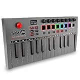 RockJam Go 25 Key USB & Bluetooth MIDI Keyboard Controller With 8 Backlit Drum Pads, 8...