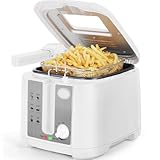 Aigostar Fritteuse mit öl, 1650W, Fritteuse 2.5L mit Sichtfenster, emperaturregelung,...