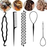 5 Stück Haarstyling-Set für Frauen und Mädchen, Haargeflecht Werkzeug -...