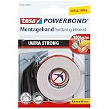 tesa Powerbond ULTRA STRONG - Doppelseitiges, extra starkes Montageband zur permanenten...