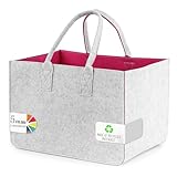 Sinand 30L Einkaufskorb, Einkaufstasche mit Henkel, Robust/Gut Verarbeitet/Faltbar Die...