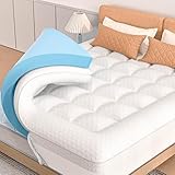 Topper 140x200cm, 10 cm Höhe Memory Foam Matratze mit 4 Anti-Rutsch-Bändern Zwei...