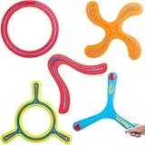 deAO 5 Stück Bumerang, Buntes Bumerang für Kinder, Wurfspiel für Kinder...