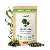 Bio Chlorella Tabletten hochdosiert 240 Stück 500mg Vegan, ohne Zusätze, plastikfrei...