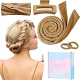 Neu Lockenwickler Locken Ohne Hitze,Heatless Curls Band Samt über Nacht mit Haarnadel...