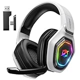 Ozeino OW810 Gaming Headset 40h Akku & Spielen beim Laden, 2.4GHz+BT(≤30ms), 7.1...