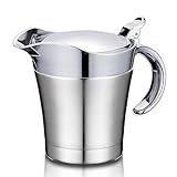 Premium Edelstahl Thermo Sauciere, Doppelt Isoliert Eleganter Silberner Thermo Sauciere...