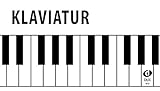 Klaviatur: Klaviertastatur von A'' (Kontra-Oktave) bis a'''' auf weißem Stabilkarton:...