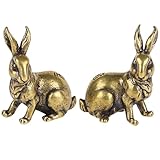 Gadpiparty 2 Stück Teiliges Messing Kaninchen Filigrane Retro Hasenfigur Stabile...