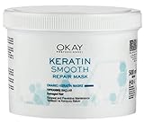 Keratin Smooth Repair Maske 500ml, Keratin, Haarkur, Biotin, Für trockenes,...