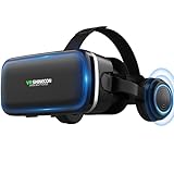 XWP VR Brille mit Kopfhörern, Immersives 3D Virtual Reality Headset mit HD Anti Blaulicht...