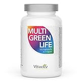 Vitactiv MULTI GREEN LIFE - Green Food Multivitamin Präparat - Natur Komplex 100...