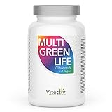 VITACTIV Multi Green Life - Green Food Multivitamin Präparat - Natur Komplex...
