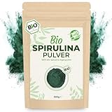 Curly Superfood Spirulina Pulver Bio 500g - 100% naturreine BIO Rohkostqualität - Fein...