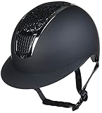 HKM Unisex – Erwachsene Glamour Shield Reithelme, 9171 schwarz/Silber, 56-58...